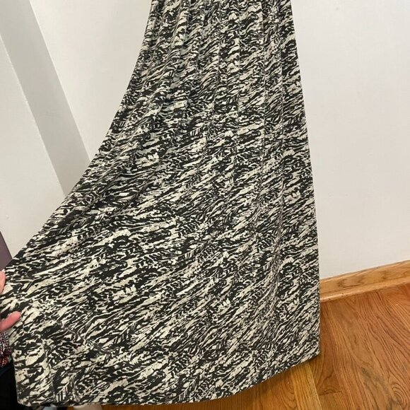 TORRID 1 Plus Size Feather Sleeveless Maxi Dress Cream Black Print Tie Back Boho - Picture 16 of 16